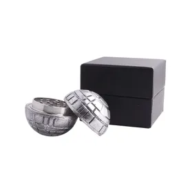 pipe Hot selling gift box with three-layer smoke mill zinc alloy 55mm resin ball mill