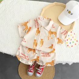 Малышки, одежда, повседневная летняя хлопчатобумажная футболка, наборы детский мультипликационный костюм для детских девочек, младенец 0 5 лет 220620