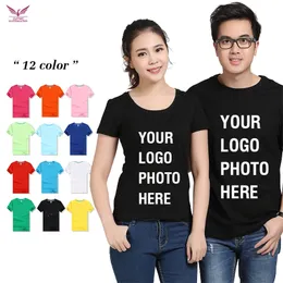 KAOS Personalisasi Kustom kaus Iklan Lengan Pendek Pria Dan Wanita Nama Tim Teks Gambar Cetak 220613