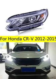 المصباح الأمامي LED لـ Honda CR-V 2012-15 مجموعة مصابيح رأس العاصفة العالية DRL إشارة الملاك مصباح العين