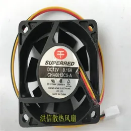 Superred 6025 CHA6012CS-A DC12V 0,16A 6-см трехпроводной тихой охлаждающий вентилятор