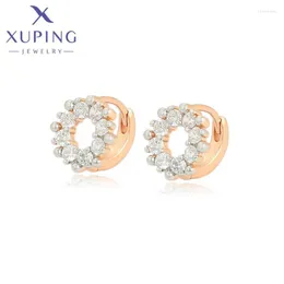 Hoop Huggie Xuping-pendientes redondos de Color dorado para mujer y niño, joyería, regalo, A00844812Hoop Kirs22