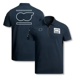 F1 T-Shirt Takımı Kısa kollu yarış takım elbise yaz gündelik yaka tişört aynı özel polo gömlek