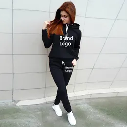 Autumn Spring Joggers Pants Two Piece Set Tracksuits Women Outfits Casual Long Sleeve Hoodies Tops And Black femme pantalon 220712