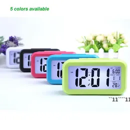 Upgraded version of multi-function smart clock with large screen display, smarts photosensitive temperature version alarm clocks RRA13416