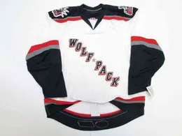 rara maglia da hockey AHL STITCHED CUSTOM WOLF PACK Aggiungi qualsiasi nome numero Uomo Gioventù Donna XS-5XL