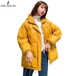 Pinkiisblack moda plus size 2xl dół kurtki kobiety płaszcz zimowy krótki zagęszcza ciepła bawełniana kurtka zimowa damska płaszcz t200319