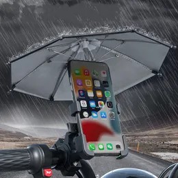 Novelty Items Cell Phone Umbrella Sunshade Flexible Waterproof Dustproof Mobile Phone Umbrellas For Electric Vehicle Wheelchair Parasol Bike