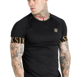 Sik Silk Tシャツ夏の短袖TshirtメッシュトップTシャツ男性服カジュアルファッションTシャツ男性220623