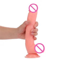 27 cm ssanie kubek dildo skóra uczucie dużego realistycznego penisa Big Dick Sexy zabawka dla kobiet lesbijki grube hardy