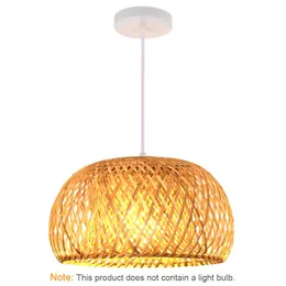 Pendelleuchten Retro Rattan Lampe Garten Restaurant Schlafzimmer Café Handgefertigte Bambus Kronleuchter Beleuchtung Bar Lounge