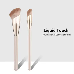 Liquid Touch Foundation & Concealer Makeup Brush - Unique Fingertip Shape Soft Bristles Perfect Sculpt Highlight Cosmetics Tool