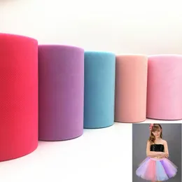 Party Decoration Tulle Roll 100 jardów 15 cm DIY Tutu Spódnica Prezent Opakowanie na krzesło Sash Urodziny Baby Shower Super Wedding Super Kids Favors