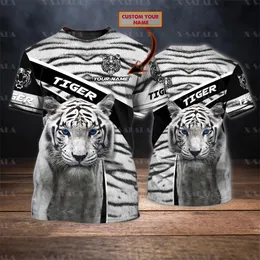동물 The Tiger Skin Custom Name 3D Printed Tee 고품질 티셔츠 여름 라운드 목 남성 여성 캐주얼 짧은 슬리브 Top-3 220619