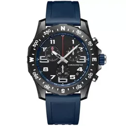 2023 Luksusowy zegarek męski Japan Quartz Endurance Pro Chronograph Redmentwatch Red Blue Rubber 1884 Mężczyźni zegarki Sapphire Glass Man Watches zegarki