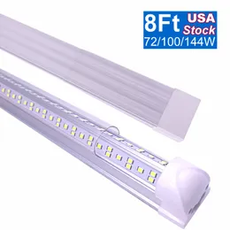 V Shaped LED Tube Lights 2Ft 3Ft 4Ft 5Ft 6Ft 8Ft 270 Angle Bulb T8 Integrated Fixture Linkable Bar Lamp Super Bright Low Profile Cabinet Lights OEMLED