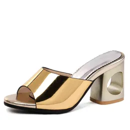 サンダルゾマースリッパvrouwenレジャーhak muilezels schoenen mode goud zilver slides cassale sandalen dames grote maat 220427
