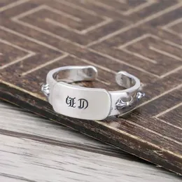 2022 Luxusdesigner Ring Hochwertige Vintage -Ringe für Männer Forever925 Silberkreuzblume Ewige Paar Ring Punk Trendy Geschenke einstellbar gut