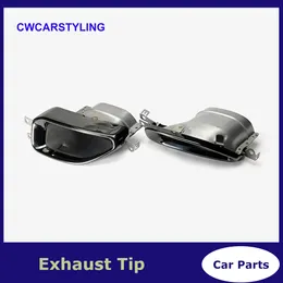 1 Pair Car Black Muffler Tip 304 Stainless Steel Square Exhaust Muffler Pipe For BMW G20 G21 M340i 330i 3 series Muffler Tip