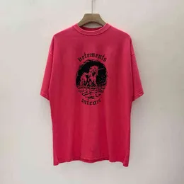 Designer Camiseta Vetements Street Mens Designer de Alta Qualidade VTM Eventos Unicórnio Os Redondo Pescoço Manga Curta Puro Algodão Camiseta Hip Hop