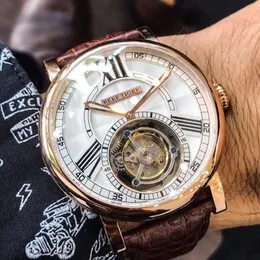 Armbandsur rev tiger/rt casual designer klocka för män lyx rosguld klockor tourbillon automatiskt med alligator rem rga1999wristwatc