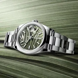 Watches Luxury Designer Men Women Watch 36mm Medium Size Green Leaf Dial Datejust Sapphire Crystal Stainless Steel Automatic Mechanical Wristwatches