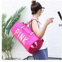 Fitness Training PINK Bag Sequins Letter Outdoor Sports bag Package Yoga Handbag high capacity Sports Crossbag 220423