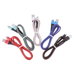 Naylon USB Tip C Kabloları Samsung için Mikro Hızlı Şarj Kablosu Xiaomi Huawei USB-C veri kablosu için