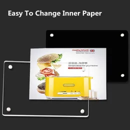 A5 150x210mm Wall Mount Magnetic Acrylic Sign Holder Frame With Tape Adhesive Price Label Poster Picture Photo Frame