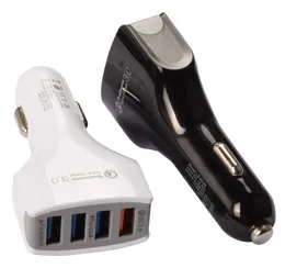 QC 3.0 CAR Charger Сотовый телефон 4 USB Port Adapter Adapter Smart Charger 12V 3.1A для