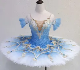 Stage Wear Factory High Quality Custom Size Adult Performance Blue Professional Ballet Tutu