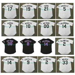 NA85 1995 1993 Vintage 33 Larry Walker 14 Andres Galarraga 9 Vinny Castilla 21 Eric Young Todd Helton Troy 2 Tulowitzki Bichette Retro Baseball