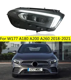 Bilvaruhuvudbelysningar för W177 A180 A200 A260 20 18-2021 LED Low Beam Daym Dayme Headlight DRL Huvudlampor