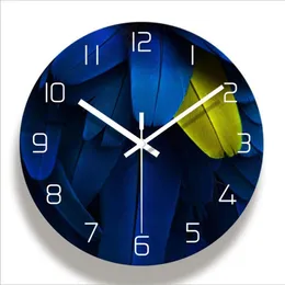 Новые настенные часы закрашенные стеклянные часы современный дизайн скандинавский настенный часы с большим размером для домашнего украшения Duvar Saati для комнаты T200616