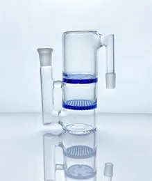 Glass Hookah Bong Water Absorber 18mm förtjockad värmebeständig transparent bubbla 90 graders grå catcher