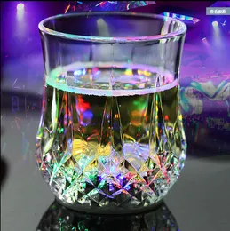LED Mugs Cups Flash Light Up Cup Automatic Water Activated LED Glow Shot Glasses Color Change Wine Whisky Beer Cola Juice Drink Mug HH22-91