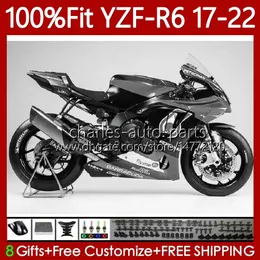 Corpo de injeção de OEM para Yamaha YZF-R6 preto cinza YZF R6 R6 600 CC YZF-600 2017 2018 2019 20 21 22 119No.258 Bodywork YZF600 2017-2022 YZFR6 17 18 19 2020 2021 2022 Feeding