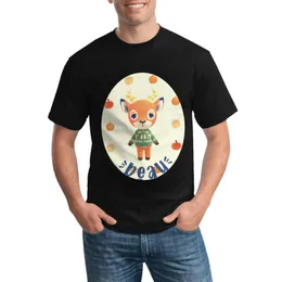 Men's T-Shirts Animal Crossing Beau Game Cotton T-Shirt O Neck Cute Tshirt Mens Print Couple ClothesMen's