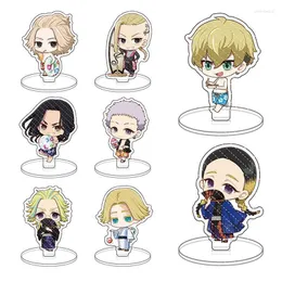 Keychains 8cm Anime Tokyo Revengers Figures Acrylic Stand Sano Manjiro Desk Model Table Plate Action Animation Decoration Fans Collection En