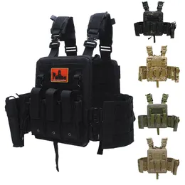 Outdoor Quick Detach Vest Sport Airsoft Gear Molle Pouch Bag Carrier Camouflage Combat Assault Body Protector Chest Rig NO06-036B