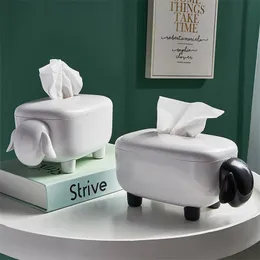Schafe Modell Tissue Box Home Dekoration Zubehör Esszimmer Schlafzimmer Wohnzimmer Küche Decoracion wirtschaftlich und praktisch 201125