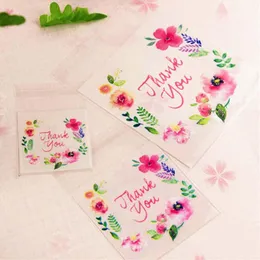 Gift Wrap 100pcs/Lot Plastic Bags Thank You Self-Adhesive Packaging Bag For Wedding Party Thanksgiving Day Candy Cookie BagsGift