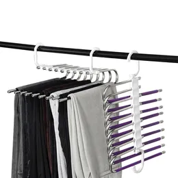 Cabide de calças multifuncionais para organizador de armário de rack de roupas, calça ajustável, cabide do guarda -roupa de guarda -roupa de armazenamento 220815