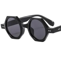 Okulary przeciwsłoneczne hip-hopu unisex heksagon okulary przeciwsłoneczne punkowe adumbral anty-UV Specakles osobowość okulary ornamentalne