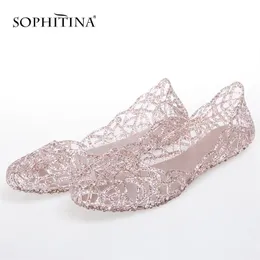 SOPHITINA Cores Especiais Confortáveis ​​Soft Round Toe Shoes Chinelos SO300 Y200423 GAI GAI GAI