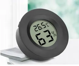 Hygrometer Mini-Thermometer Kühlschrank-Hygrometer Tragbares Digital-Thermometer Acryl Runder Hygrometer-Feuchtigkeitsmonitor Messgerät Detektor SN4553