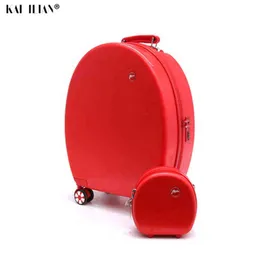 '' Zestaw bagażu na dziecięce walizka z kołami Kid Trolley Bag Girl Travel Cabin torebka Cartoon Cute Box J220708 J220708