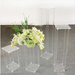 Partydekoration 5Set Acryl Bodenvase Klare Blume Tischdekoration für Hochzeit Vintage Blumenständer Säulen HochzeitsdekorationParty