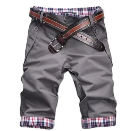 Plaid lapptäcke Summer Men Shorts Plus Size Pockets Buttons Lose Casual Beach 220621