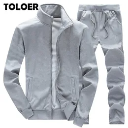 Solid Tracksuit Men Fashion 2020 Hoodies Set Zipper Mens Sweat Suit Sweatshirts Pants Male Jogging Fitness Training Suits Coats LJ201126